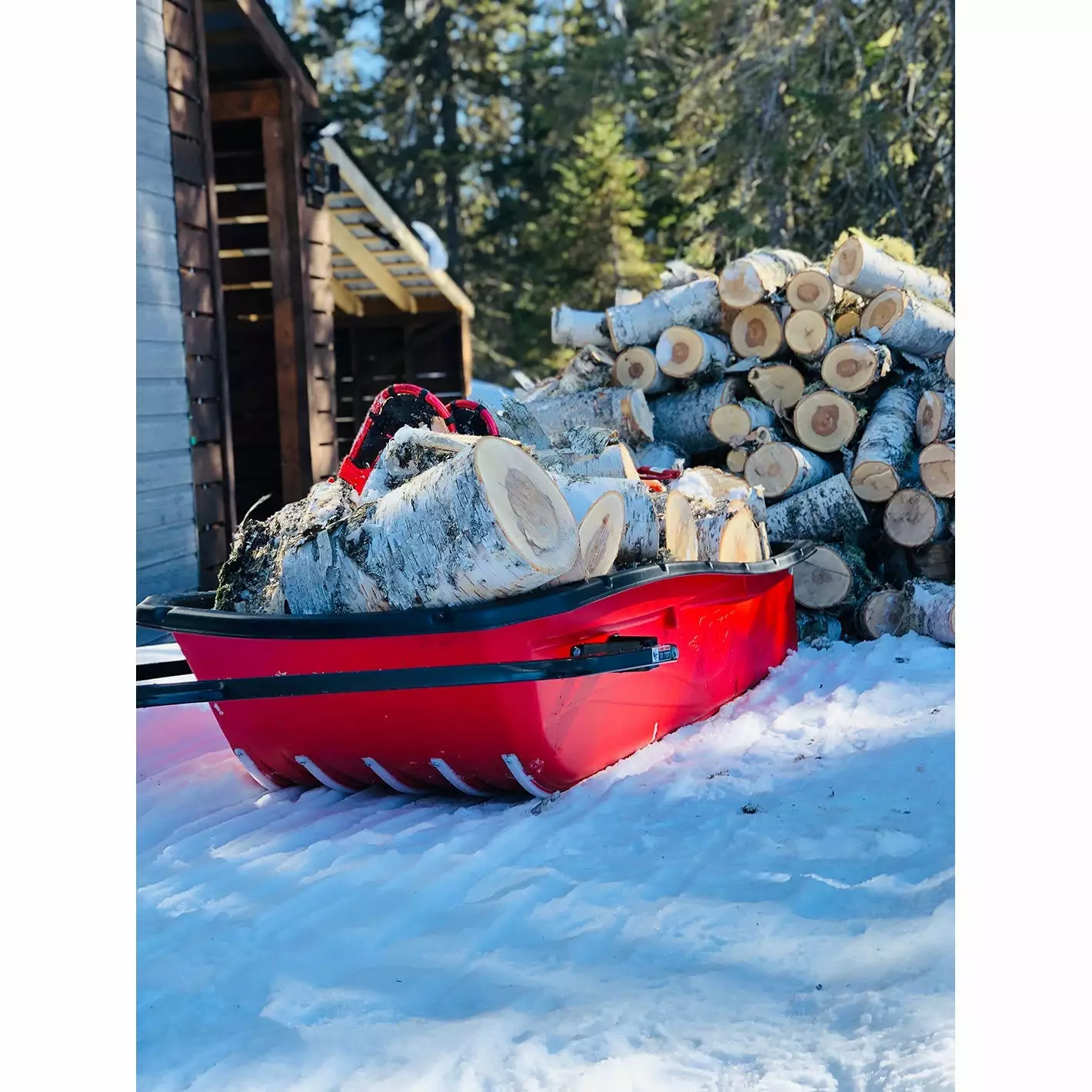 Pelican Sport Trek Sport 82 Utility Sled With Runners, Tow Hitch & Travel Cover - Image 4